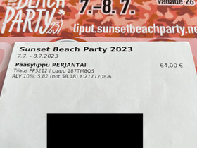 Pääsylippu Sunset Beach Party 2023 (7.7.2023), Keikat, konsertit ja tapahtumat, Matkat ja liput, Tampere, Tori.fi