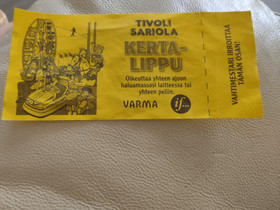 Tivoli Sariola kertalippu, Keikat, konsertit ja tapahtumat, Matkat ja liput, Vihti, Tori.fi Tivoli Sariola kertalippu, Keikat, konsertit ja tapahtumat, Matkat ja liput, Vihti, Tori.fi