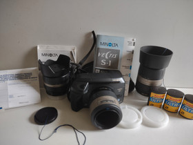 Minolta Vectis S-1 ja kolme objektiiviä, Kamerat, Kamerat ja valokuvaus, Kangasala, Tori.fi Minolta Vectis S-1 ja kolme objektiiviä, Kamerat, Kamerat ja valokuvaus, Kangasala, Tori.fi