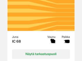 Junalippu 4.6 kouvola - helsinki x2, Matkat, risteilyt ja lentoliput, Matkat ja liput, Espoo, Tori.fi Junalippu 4.6 kouvola - helsinki x2, Matkat, risteilyt ja lentoliput, Matkat ja liput, Espoo, Tori.fi