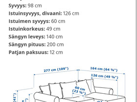 IKEA Grönlid divaanivuodesohva, Sohvat ja nojatuolit, Sisustus ja huonekalut, Pyhäjärvi, Tori.fi