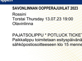 Pajatsolippu Sevillan parturi ooppera Savonlinna, Keikat, konsertit ja tapahtumat, Matkat ja liput, Kuopio, Tori.fi Pajatsolippu Sevillan parturi ooppera Savonlinna, Keikat, konsertit ja tapahtumat, Matkat ja liput, Kuopio, Tori.fi