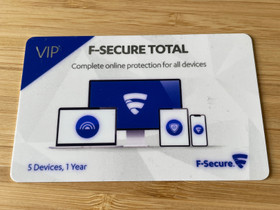 F-Secure Total 1 Vuosi-5 Laitetta Lisenssiavain, Tietokoneohjelmat, Tietokoneet ja lisälaitteet, Espoo, Tori.fi F-Secure Total 1 Vuosi-5 Laitetta Lisenssiavain, Tietokoneohjelmat, Tietokoneet ja lisälaitteet, Espoo, Tori.fi