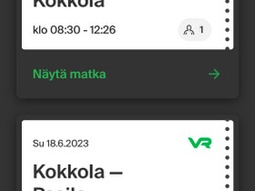 Junaliput 1hlö Helsinki/Pasila - Kokkola 16.-18.6., Matkat, risteilyt ja lentoliput, Matkat ja liput, Helsinki, Tori.fi Junaliput 1hlö Helsinki/Pasila - Kokkola 16.-18.6., Matkat, risteilyt ja lentoliput, Matkat ja liput, Helsinki, Tori.fi