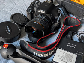 Canon 550D kamera setti Samyang 8mm Manfrotto, Kamerat, Kamerat ja valokuvaus, Helsinki, Tori.fi