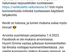 Veikon Kone lahjakortti 100e., Muut kodinkoneet, Kodinkoneet, Hollola, Tori.fi