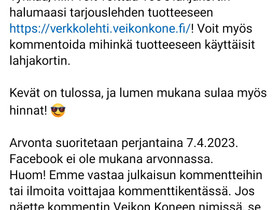 Veikon Kone lahjakortti 100e., Muut kodinkoneet, Kodinkoneet, Hollola, Tori.fi Veikon Kone lahjakortti 100e., Muut kodinkoneet, Kodinkoneet, Hollola, Tori.fi