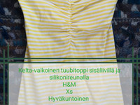 H&M keltainen tuubitoppi sisliivill xs