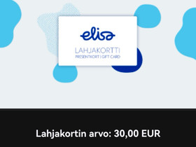 30 e lahjakortti Elisan myymälään/verkkokauppaan, Keikat, konsertit ja tapahtumat, Matkat ja liput, Imatra, Tori.fi 30 e lahjakortti Elisan myymälään/verkkokauppaan, Keikat, konsertit ja tapahtumat, Matkat ja liput, Imatra, Tori.fi