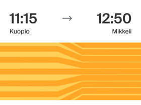 Junaliput Kuopio-Mikkeli la 10.6. OMA HYTTI, Matkat, risteilyt ja lentoliput, Matkat ja liput, Kuopio, Tori.fi Junaliput Kuopio-Mikkeli la 10.6. OMA HYTTI, Matkat, risteilyt ja lentoliput, Matkat ja liput, Kuopio, Tori.fi