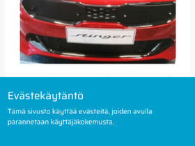 Kia stinger maskinsuoja talveksi uusi käyttämätön, Lisävarusteet ja autotarvikkeet, Auton varaosat ja tarvikkeet, Vantaa, Tori.fi Kia stinger maskinsuoja talveksi uusi käyttämätön, Lisävarusteet ja autotarvikkeet, Auton varaosat ja tarvikkeet, Vantaa, Tori.fi