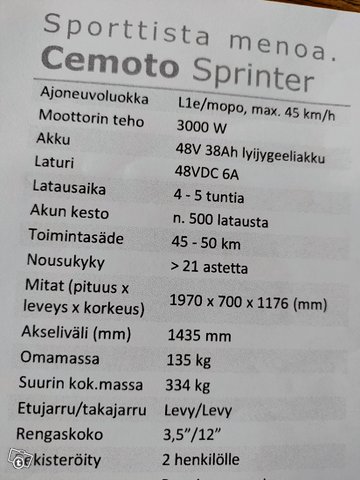 Cemoto Sprinter 5