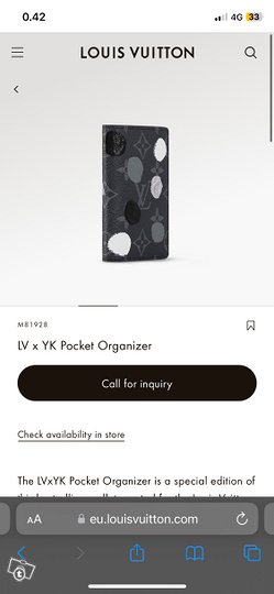 Louis Vuitton LV x YK Pocket Organizer