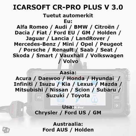 ALE. ICarsoft CR-PRO-PLUS vikadiagnostiikkalaite 2