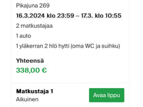 Autojunalippu Tre-Kol, Matkat, risteilyt ja lentoliput, Matkat ja liput, Turku, Tori.fi