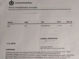 Metsäpalsta n.1,3ha, Metsätilat ja maatilat, Uurainen, Tori.fi