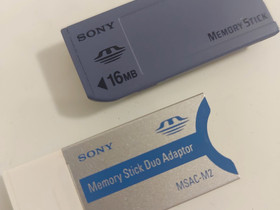 Sony memory stick 16MB + duo adapteri, Muu valokuvaus, Kamerat ja valokuvaus, Tampere, Tori.fi Sony memory stick 16MB + duo adapteri, Muu valokuvaus, Kamerat ja valokuvaus, Tampere, Tori.fi