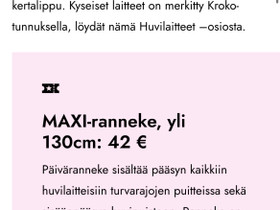 Powerparkin ranneke yli 130 cm, Keikat, konsertit ja tapahtumat, Matkat ja liput, Kurikka, Tori.fi