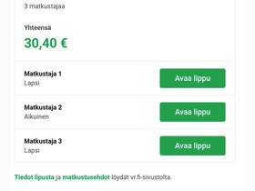 Junaliput Tampere-Helsinki la 26.8., Matkat, risteilyt ja lentoliput, Matkat ja liput, Vaasa, Tori.fi Junaliput Tampere-Helsinki la 26.8., Matkat, risteilyt ja lentoliput, Matkat ja liput, Vaasa, Tori.fi