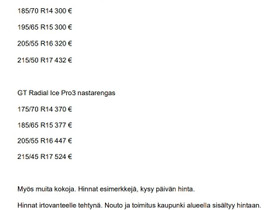 Rengastyöt ja rengasmyynti, Palvelut, Kajaani, Tori.fi Rengastyöt ja rengasmyynti, Palvelut, Kajaani, Tori.fi