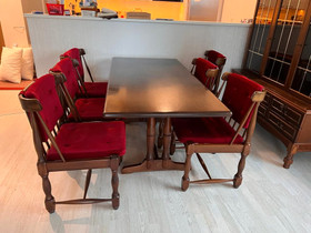Pöytä ja kuusi tuolia, Pöydät ja tuolit, Sisustus ja huonekalut, Varkaus, Tori.fi