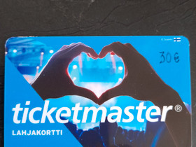 Ticketmaster lahjakortti, Keikat, konsertit ja tapahtumat, Matkat ja liput, Tampere, Tori.fi Ticketmaster lahjakortti, Keikat, konsertit ja tapahtumat, Matkat ja liput, Tampere, Tori.fi