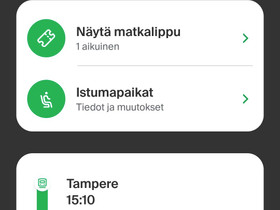 Junalippu Tampere-Turku 27.10., Matkat, risteilyt ja lentoliput, Matkat ja liput, Turku, Tori.fi
