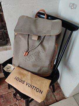 Louis Vuitton Pioneer Terre Damier Geant Canvas Backpack Bag at