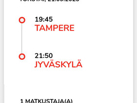 Onnibus lippu tre-jkl 21.9, Matkat, risteilyt ja lentoliput, Matkat ja liput, Kangasala, Tori.fi