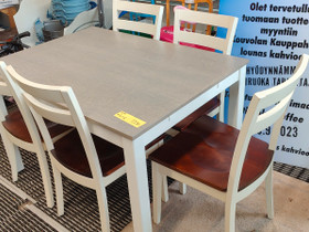 Ruokapöytä ja viisi tuolia, Pöydät ja tuolit, Sisustus ja huonekalut, Kouvola, Tori.fi