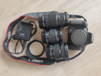 Canon EOS 600D + 3 x objektiivit