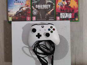 Xbox One S 500GB, Ohjain + 3 Peliä, Pelikonsolit ja pelaaminen, Viihde-elektroniikka, Kemi, Tori.fi