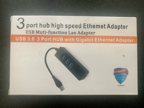 3-Porttinen USB 3.0 HUB RJ45 Ethernet-Sovittimella, Oheislaitteet, Tietokoneet ja lisälaitteet, Tampere, Tori.fi 3-Porttinen USB 3.0 HUB RJ45 Ethernet-Sovittimella, Oheislaitteet, Tietokoneet ja lisälaitteet, Tampere, Tori.fi