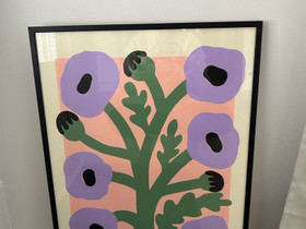 Purple Poppies juliste kehyksineen (50x70cm), Taulut, Sisustus ja huonekalut, Helsinki, Tori.fi