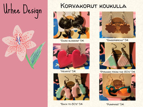Käsityönä tehtyjä korvakoruja, Käsityöt, Kajaani, Tori.fi Käsityönä tehtyjä korvakoruja, Käsityöt, Kajaani, Tori.fi