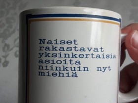 Hupitekstimuki, Kahvikupit, mukit ja lasit, Keittiötarvikkeet ja astiat, Imatra, Tori.fi