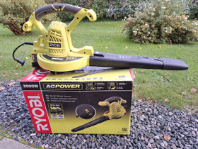 Ryobi Lehti puhallin/imuri RBV3000CSV, Leikkurit ja koneet, Piha ja puutarha, Siilinjärvi, Tori.fi Ryobi Lehti puhallin/imuri RBV3000CSV, Leikkurit ja koneet, Piha ja puutarha, Siilinjärvi, Tori.fi