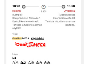 Helsinki-Jyväskylä onnibus 15.10.2023, Matkat, risteilyt ja lentoliput, Matkat ja liput, Jyväskylä, Tori.fi