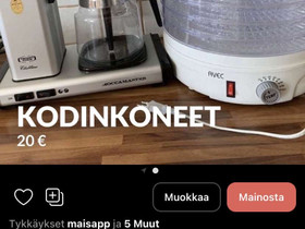 Kahvinkeitin ja kuivuri, Muut keittiötarvikkeet, Keittiötarvikkeet ja astiat, Helsinki, Tori.fi Kahvinkeitin ja kuivuri, Muut keittiötarvikkeet, Keittiötarvikkeet ja astiat, Helsinki, Tori.fi