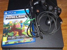 PS4 Slim + ohjain + Minecraft, Pelikonsolit ja pelaaminen, Viihde-elektroniikka, Kotka, Tori.fi