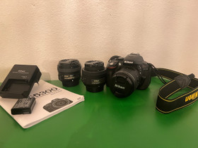 Nikon D5300 järjestelmäkamera + 3 objektiivia, Kamerat, Kamerat ja valokuvaus, Helsinki, Tori.fi Nikon D5300 järjestelmäkamera + 3 objektiivia, Kamerat, Kamerat ja valokuvaus, Helsinki, Tori.fi