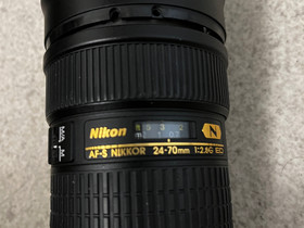 Nikon nikkor af-s 24-70 mm objektiivi, Objektiivit, Kamerat ja valokuvaus, Joensuu, Tori.fi
