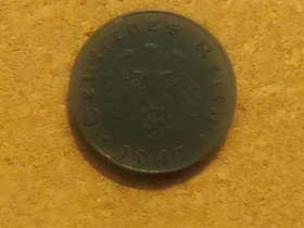 Natsikolikko 10 reichspfennig v.1941 J, Rahat ja mitalit, Keräily, Järvenpää, Tori.fi Natsikolikko 10 reichspfennig v.1941 J, Rahat ja mitalit, Keräily, Järvenpää, Tori.fi