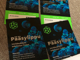 Heurekan pääsylippuja, Keikat, konsertit ja tapahtumat, Matkat ja liput, Vantaa, Tori.fi Heurekan pääsylippuja, Keikat, konsertit ja tapahtumat, Matkat ja liput, Vantaa, Tori.fi