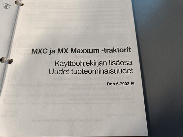 Case MXC ja MX traktorin ohjekirjan lisäosa 2