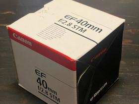 CANON EF 40mm F2.8 STM-objektiivi, Objektiivit, Kamerat ja valokuvaus, Hämeenlinna, Tori.fi CANON EF 40mm F2.8 STM-objektiivi, Objektiivit, Kamerat ja valokuvaus, Hämeenlinna, Tori.fi
