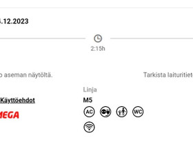 Onnibussin lippu Kuopio-Mikkeli 4.12., Matkat, risteilyt ja lentoliput, Matkat ja liput, Kuopio, Tori.fi Onnibussin lippu Kuopio-Mikkeli 4.12., Matkat, risteilyt ja lentoliput, Matkat ja liput, Kuopio, Tori.fi