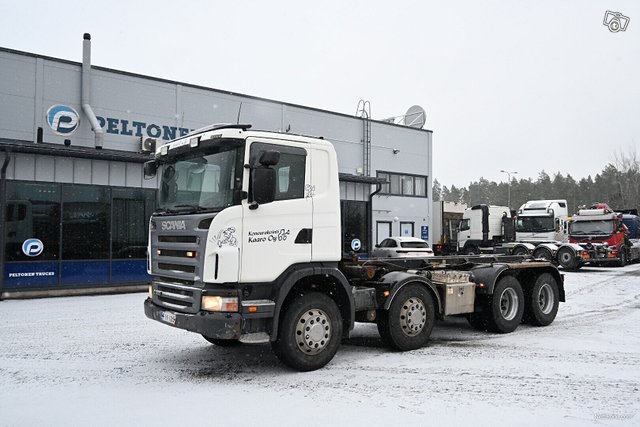 Scania G380 8x4 Rautajousinen Vaijeriauto 1