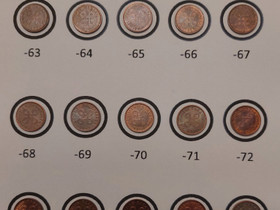 5-penniä kuparikolikot v.1963-1977, Rahat ja mitalit, Keräily, Lapua, Tori.fi 5-penniä kuparikolikot v.1963-1977, Rahat ja mitalit, Keräily, Lapua, Tori.fi