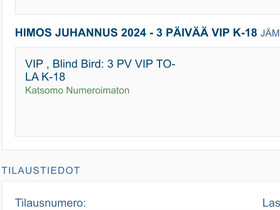 Vip lippu himos, Keikat, konsertit ja tapahtumat, Matkat ja liput, Espoo, Tori.fi Vip lippu himos, Keikat, konsertit ja tapahtumat, Matkat ja liput, Espoo, Tori.fi